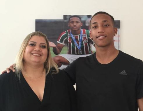 Joao Pedro with his mother Flavia Junqueira.
